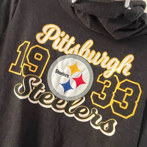 Pittsburgh Steelers Women’s Hoodie NFL Team Apparel Black Large Pullover - Picture 2 of 4